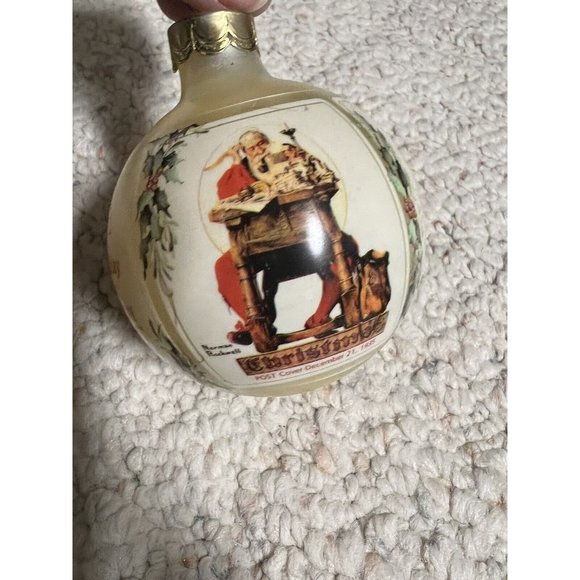 2 Pc Norman Rockwell Christmas Ornaments 1989 Betsey Clark Saturday Evening Post - Picture 2 of 10